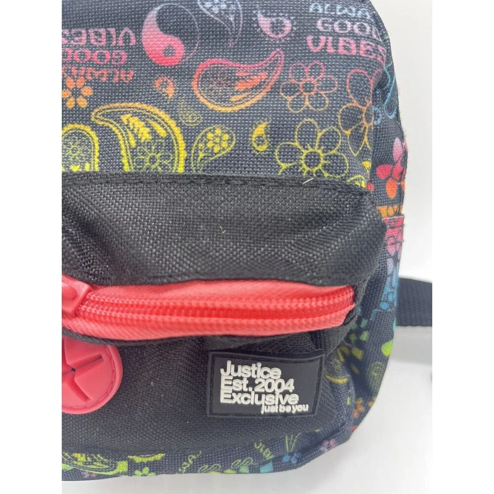 Justice Good Vibes Dog Harness Backpack XS/S Holds Dispenses Waste Bags